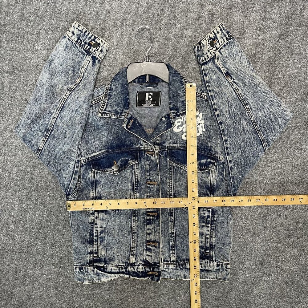 Elton John Womens Acid Wash Denim Jean Jacket S Authentic Merch - Picture 6 of 7